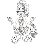 Dibujo para colorear Dibujo De Chica Haciendo Yoga Para Pintar Y Colorear