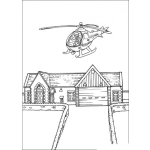 Dibujo para colorear Dibujo De Rico Volando En Helicoptero Sobre Su Mansion Para Pintar Y Colorear