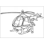 Dibujo para colorear Dibujo De Piloto De Helicoptero Con Su Helicoptero Para Pintar Y Colorear