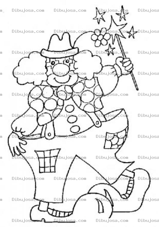 Dibujo para colorear Ibujo De Payasito Con Varita Magica Para Pintar Y Colorear