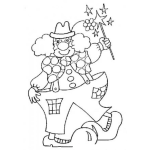 Dibujo para colorear Ibujo De Payasito Con Varita Magica Para Pintar Y Colorear