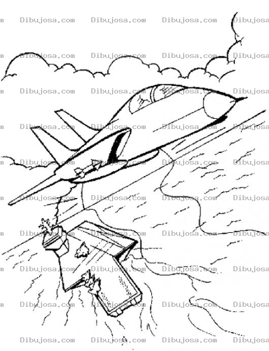 Dibujo para colorear Dibujo De Un Avion Del Us Navy Para Pintar Y Colorear