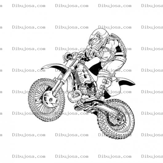 Dibujo para colorear Colorear Motorista De Motocross