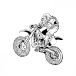 Dibujo para colorear Colorear Motorista De Motocross