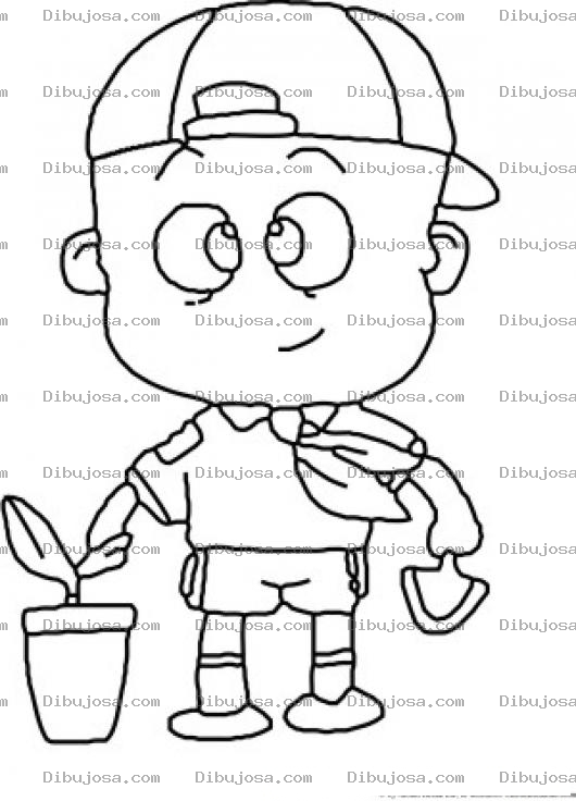 Dibujo para colorear Colorear Muchachito En La Playa