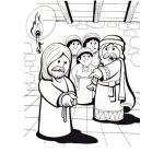 Dibujo para colorear Dibujo Cristiano De Jesus Acusado Injustamente Para Pintar Y Colorear