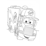 Dibujo para colorear Pintar a Rusteze el camion de cars