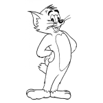 Dibujo para colorear Colorear Al Gato Tom