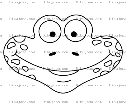 Dibujo para colorear Mascara De Rana Para Imprimir Pintar Y Recortar