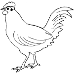 Dibujo para colorear Dibujo De Un Gallo Para Colorear