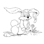 Dibujo para colorear Dibujo De Conejo Parado Para Colorear