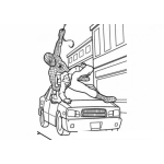 Dibujo para colorear Dibujo De Hombre Arana Rescatando A Un Muchacho Para Pintar Y Colorear