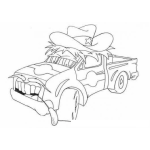 Dibujo para colorear Dibujo De Pickup Sheriff Para Pintar Y Colorear Picop Country