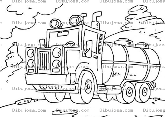 Dibujo para colorear Camioncisterna Para Pintar Y Colorear