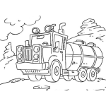 Dibujo para colorear Camioncisterna Para Pintar Y Colorear