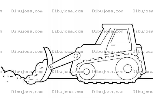 Dibujo para colorear Dibujo De Tractor Con Cucharon Para Pintar Y Colorear