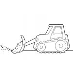 Dibujo para colorear Dibujo De Tractor Con Cucharon Para Pintar Y Colorear