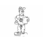 Dibujo para colorear Dibujo De Un Entrenador Viendo Un Reporte Para Pintar Y Colorear A Un Coach