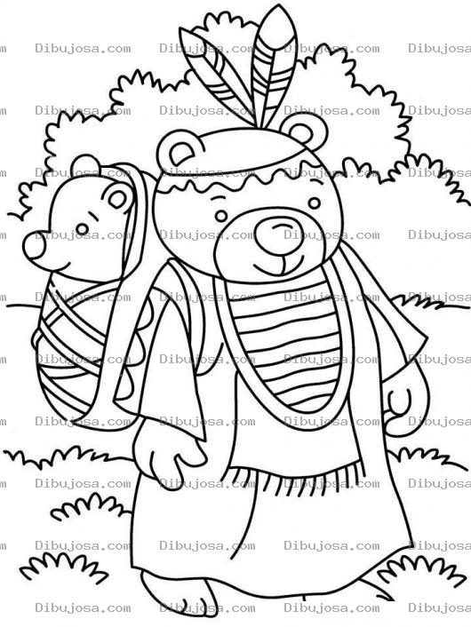 Dibujo para colorear Ososo Inditos Para Pintar Y Colorear