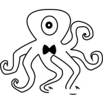 Dibujo para colorear Pulpo Ciclope Para Pintar Y Colorear