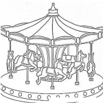 Dibujo para colorear Dibujo D Eun Carrusel De Caballitos Para Pintar Y Colorear Carrousell