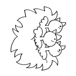 Dibujo para colorear Nido De Tres Pajaritos Para Pintar Y Colorear