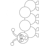 Dibujo para colorear Gusano Con Circulos Para Pintar Y Colorear