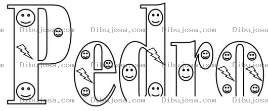 Dibujo para colorear Dibujo De El Nombre De Pedro Para Pintar Y Colorear