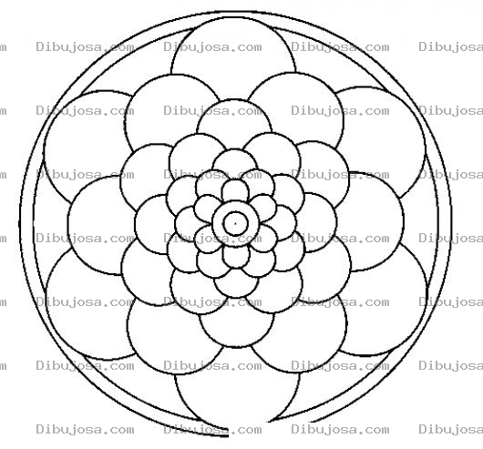 Dibujo para colorear Mandala De Circulos Para Pintar Y Colorear