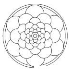 Dibujo para colorear Mandala De Circulos Para Pintar Y Colorear