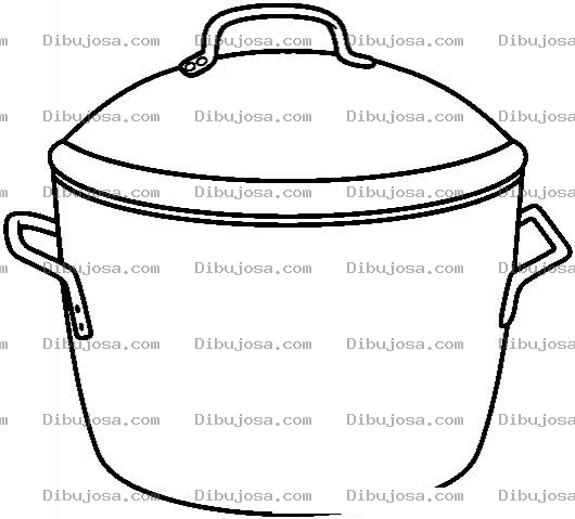 Dibujo para colorear Dibujo De Una Olla De Aluminio Para Pintar Y Colorear