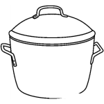 Dibujo para colorear Dibujo De Una Olla De Aluminio Para Pintar Y Colorear
