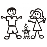 Dibujo para colorear Dibujo De Papa Bebe Y Mama Con Celular Para Pintar Y Colorear Una Familia De 3 Integrantes