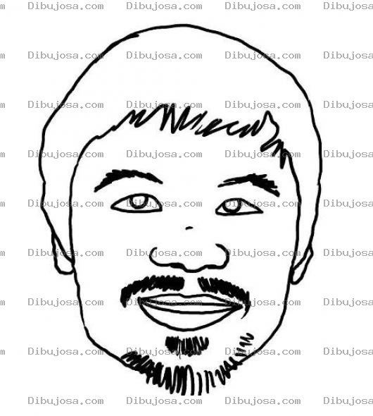 Dibujo para colorear Mascara De Pacquiao Para Imprimir Recortar Pintar Y Colorear A Pakiao