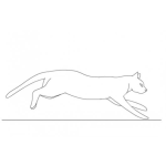 Dibujo para colorear Dibujo De Gato Corriendo Para Pintar Y Colorear