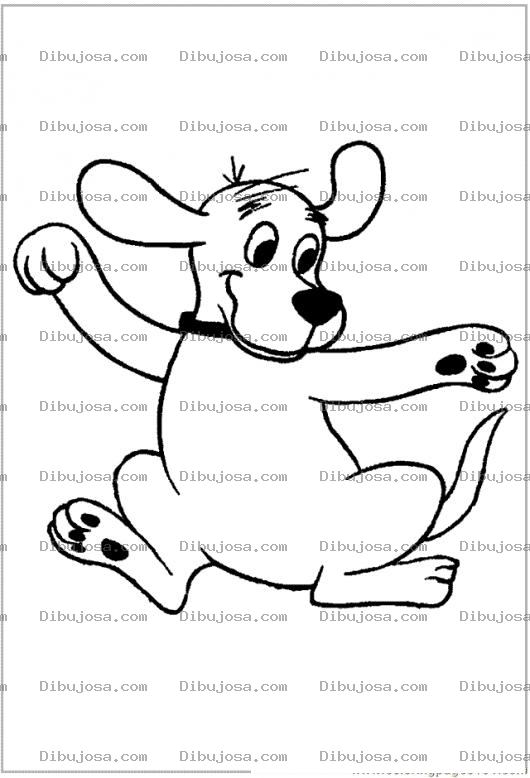 Dibujo para colorear Dibujo De Perrito Saltando Y Bailando Para Pintar Y Colorear