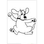 Dibujo para colorear Dibujo De Perrito Saltando Y Bailando Para Pintar Y Colorear