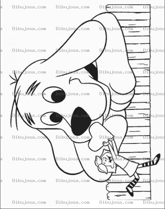 Dibujo para colorear Dibujo Del Perro Rojo Gigante Clifford Para Pintar Y Colorear
