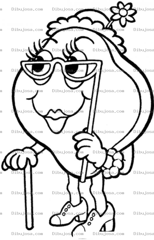 Dibujo para colorear Dibujo De Galleta Vieja Con Patas Para Pintar Y Colorear