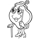 Dibujo para colorear Dibujo De Galleta Vieja Con Patas Para Pintar Y Colorear