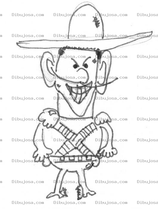 Dibujo para colorear Zapatista Dibujo De Mexicano Revolucionario Para Pintar Y Colorear