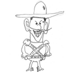 Dibujo para colorear Zapatista Dibujo De Mexicano Revolucionario Para Pintar Y Colorear