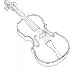 Dibujo para colorear Dibujo De Un Violin Para Colorear Y Pintar
