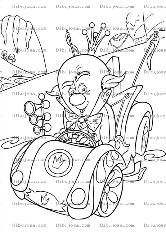 Dibujo para colorear Carro De Rey Dibujo De Rey Viejito En Su Carro Descapotable Para Pintar Y Colorear