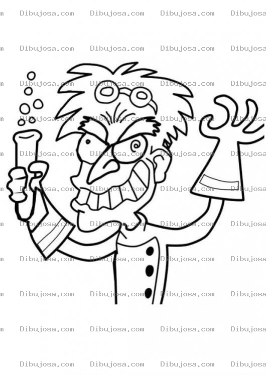 Dibujo para colorear Colorear Cientifico Loco