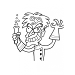 Dibujo para colorear Colorear Cientifico Loco