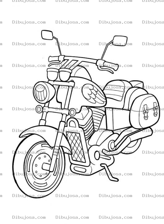 Dibujo para colorear Dibujo De Motocicleta De Policia Para Pintar Y Colorear Moto De La Guardia Presidencial