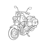 Dibujo para colorear Dibujo De Motocicleta De Policia Para Pintar Y Colorear Moto De La Guardia Presidencial