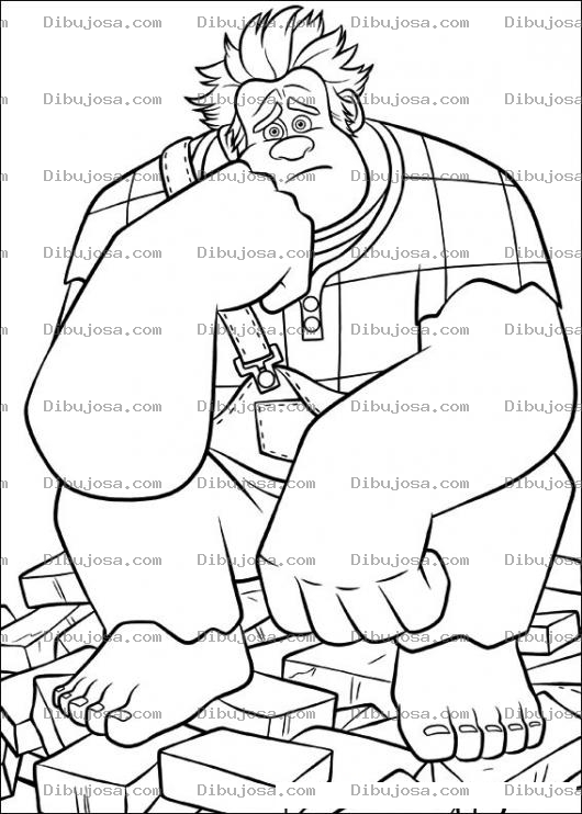 Dibujo para colorear Dibujo De Gigante Deprimido Triste Solo Y Abandonado Para Pintar Y Colorea Giganton Sin Amigosr