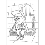 Carceleta Dibujo De Muchacho Encarcelado En Un Calabozo Para Pintar Y Colorear Chico Convicto Privado De Libertad En Una Carcel